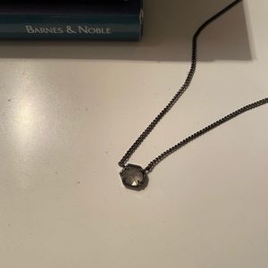 Kendra Scott gunmetal chain small stone necklace